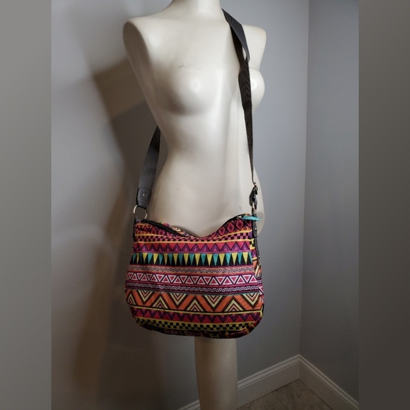 Lily Bloom Geometric Bright Color Print Purse - Picture 2 of 5